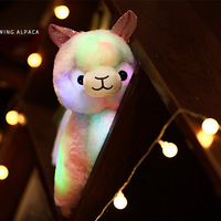 New cute rainbow luminous alpaca plush doll - Thumbnail 5