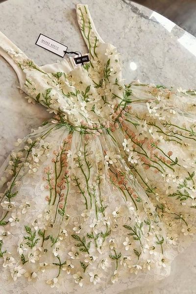 SP1860,Cute Lace Flowers Homecoming Dresses,Short Prom Dress