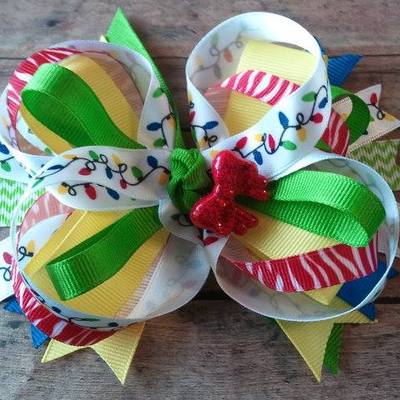 Christmas light bow