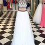 SP1886,Halter Neck Two Piece Embroidery Prom Dress with Beading-2