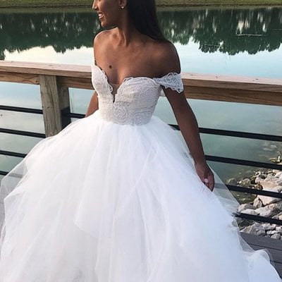 Sp1887,off-the-shoulder tulle white long prom dress,princess bridal dress
