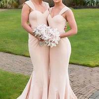 SP1896,Discount Mermaid Sweetheart Sleeveless Satin Floor Length Bridesmaid Dress - Thumbnail 1