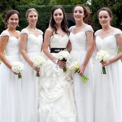 Sp1897,cheap a line sweetheart sleeveless floor length chiffon bridesmaid dress