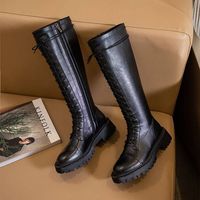 Zipper Side High Leg Boots G-3011 - Thumbnail 2