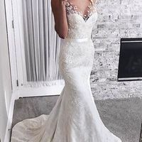 Mermaid Wedding Dresses Straps Tulle Lace High Quality,607 - Thumbnail 2