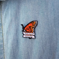 Free Shipping-"ANTISOCIAL BUTTERFLY" PIN - Thumbnail 1