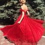 SP1922,Sparkly Off Shoulder Red Long Prom Dress Glitter Evening Dresses -1