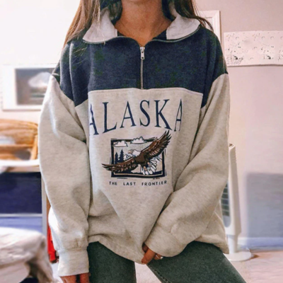 Free shipping-alaska half zip pullover - Thumbnail 4
