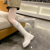 Gladiator Motorcycle High Heels Knee High Boots - Thumbnail 2