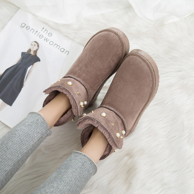 Winter women fur snow boots new casual  - Thumbnail 3