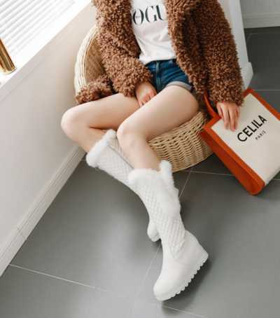 Warm Fur Knee High Boots Women Snow Boots