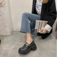 Spring Autumn New Leather Pumps Shoes  - Thumbnail 4