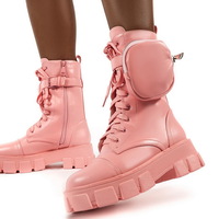 Sexy Chunky Boots Fashion Pocket Platform Boots - Thumbnail 2
