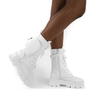 Sexy Chunky Boots Fashion Pocket Platform Boots - Thumbnail 3