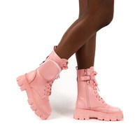Sexy Chunky Boots Fashion Pocket Platform Boots - Thumbnail 5