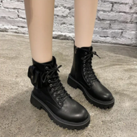  New Platform Combat Ankle Boots For Women - Thumbnail 3