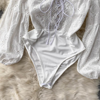  Jumpsuit Women Sexy Off Shoulder Lace Up  - Thumbnail 3