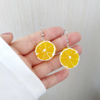 Earrings Lovely Lemon Fruit Han Edition Style - Thumbnail 5