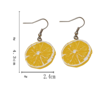 Earrings Lovely Lemon Fruit Han Edition Style - Thumbnail 7