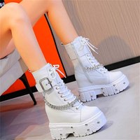 Punk Goth Military Ankle Boots Women - Thumbnail 2