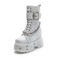 Punk Goth Military Ankle Boots Women - Thumbnail 6
