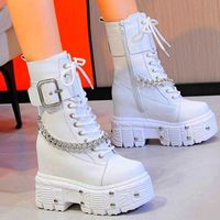 Punk Goth Military Ankle Boots Women - Thumbnail 4