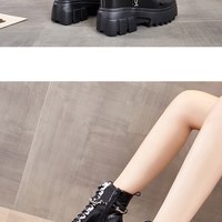 British Style Height Increasing Platform Chic Metal  - Thumbnail 5
