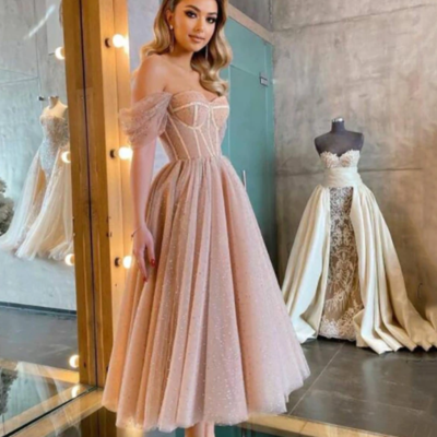  off the shoulder dress glitter sweetheart - Thumbnail 2