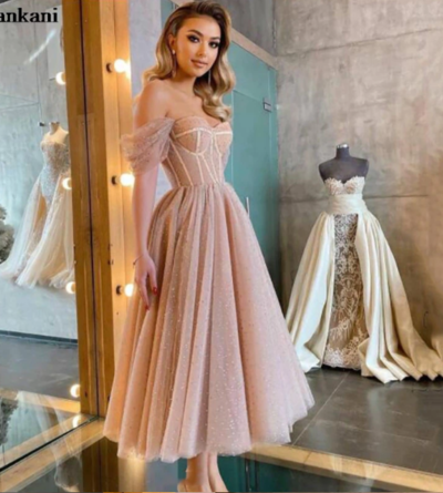  Off The Shoulder Dress Glitter Sweetheart