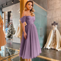  Off The Shoulder Dress Glitter Sweetheart - Thumbnail 3