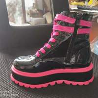 Gothic Style Black Woman Ankle Boots Fashion - Thumbnail 5