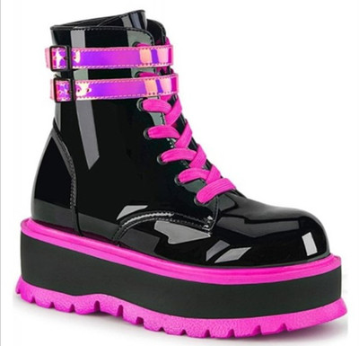 Gothic Style Black Woman Ankle Boots Fashion