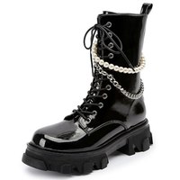  Chunky High Heels Platform Female Boots - Thumbnail 7