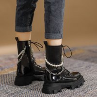  Chunky High Heels Platform Female Boots - Thumbnail 4