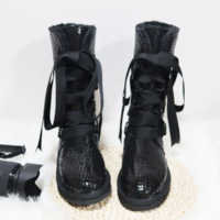 Waterproof High Boots Lace Up Woman Winter  - Thumbnail 6