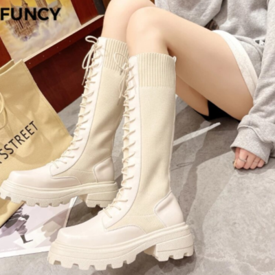  goth high heels knee length platform shoes  - Thumbnail 3