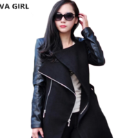 Spring Autumn Korean Slim Double-Breasted Coat - Thumbnail 1