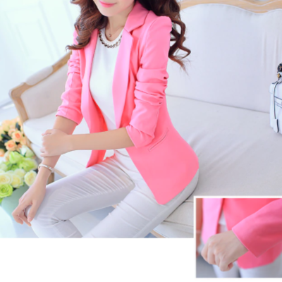  spring autumn fashion single button blaser