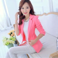  Spring Autumn Fashion Single Button Blaser - Thumbnail 3