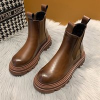 Autumn Winter Chelsea Boots Women Platform - Thumbnail 5