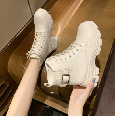 Punk Gothic Combat Ankle Boots Women