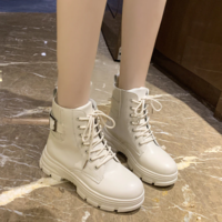 Punk Gothic Combat Ankle Boots Women - Thumbnail 2