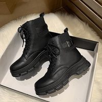 Punk Gothic Combat Ankle Boots Women - Thumbnail 5