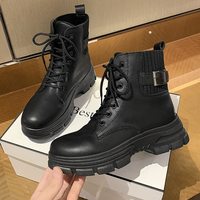 Punk Gothic Combat Ankle Boots Women - Thumbnail 4