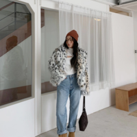  Cat Leopard Fur Jacket Long Sleeve Furry - Thumbnail 4