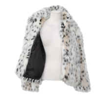  Cat Leopard Fur Jacket Long Sleeve Furry - Thumbnail 6