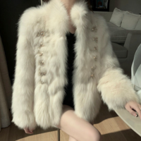Coat Women's Winter Double Breasted Overcoat - Thumbnail 3
