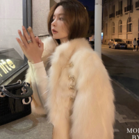 Coat Women's Winter Double Breasted Overcoat - Thumbnail 4