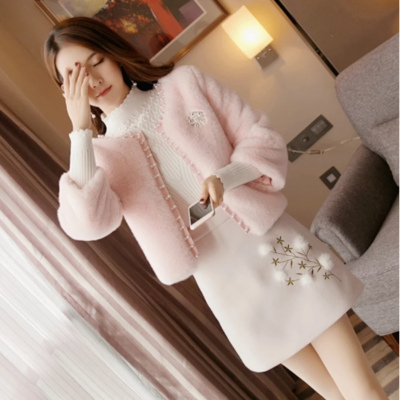 Jacket women faux fur coat autumn and winter 