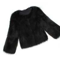  Long Sleeve O-Neck Fur Jacket Outwear Winter  - Thumbnail 3
